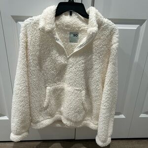 SO Cream Plush Sherpa Zip Jacket